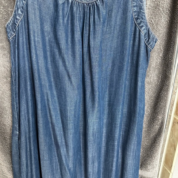 Chicos maxi Boho denim dress with pockets size 0.5 - Picture 5 of 6